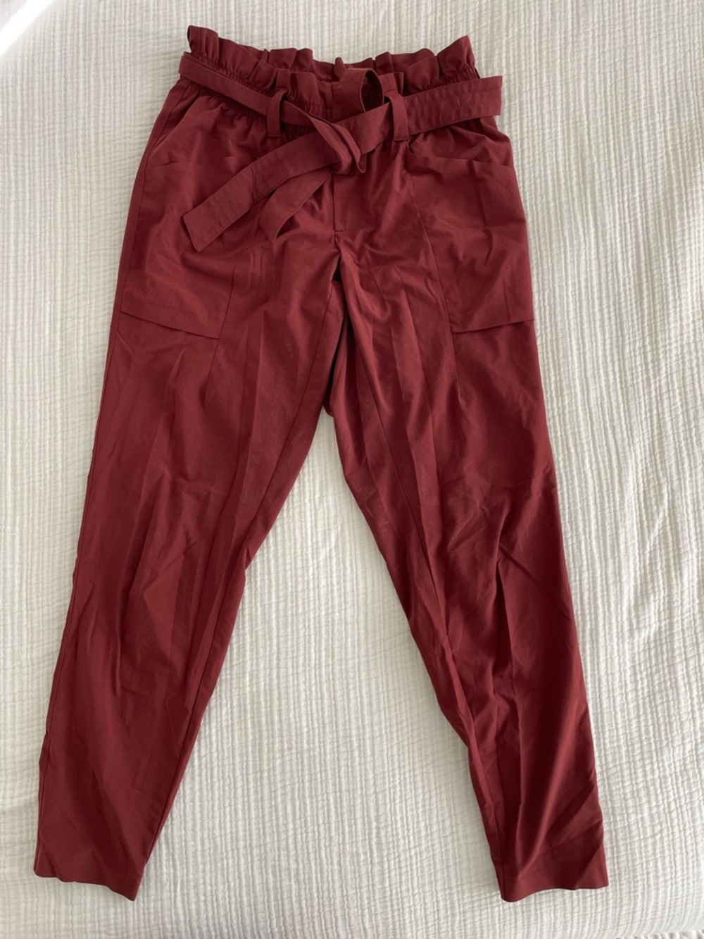 Athleta Rust-Red Elastic Waist Pants